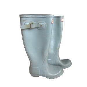 Hunter Original Tall Rain Boots Women's Size 5 Light Blue Rubber Waterproof
